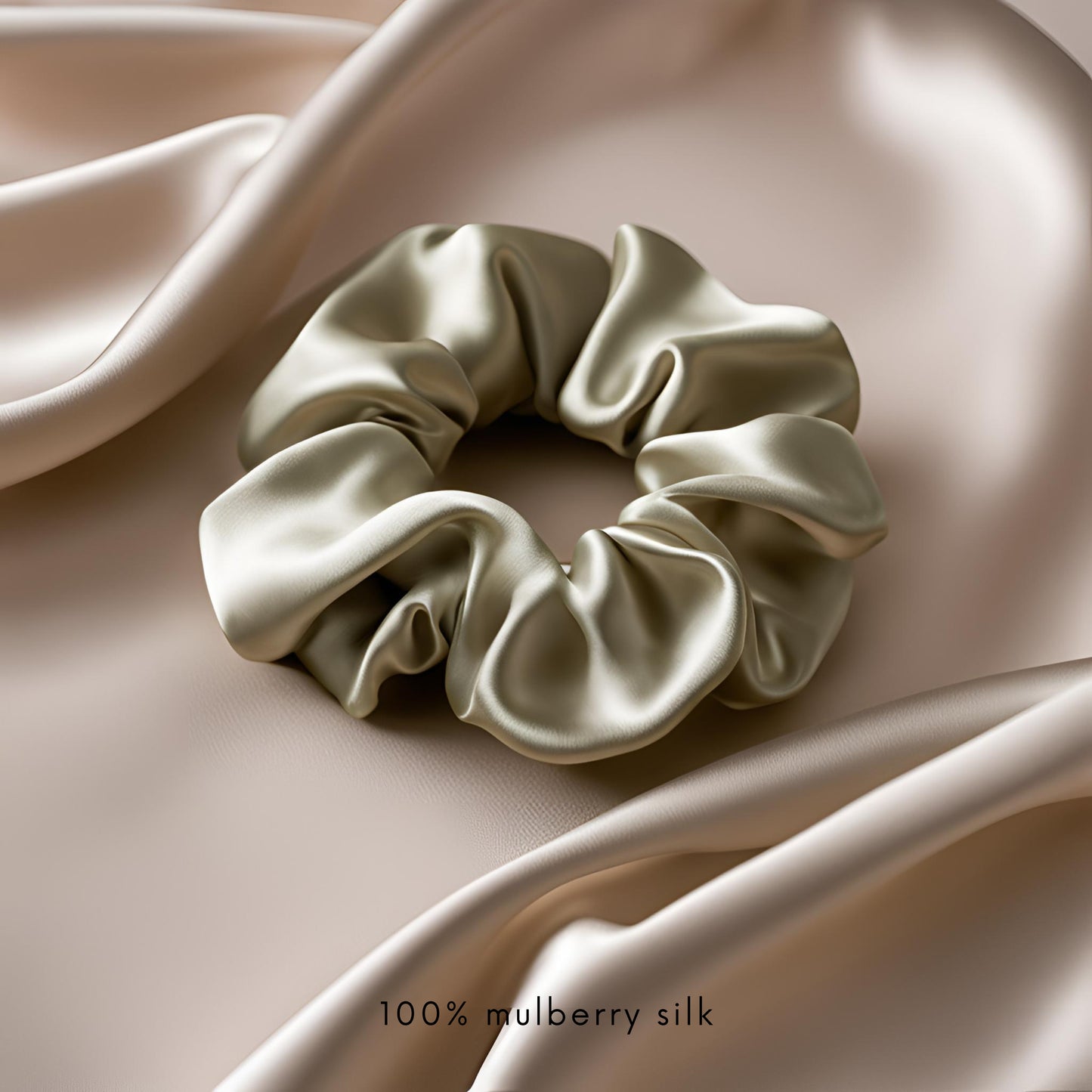 100% mulberry silk scrunchie