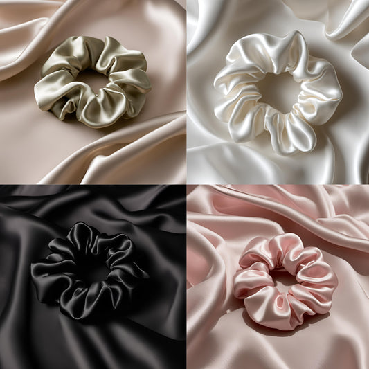 100% mulberry silk scrunchie