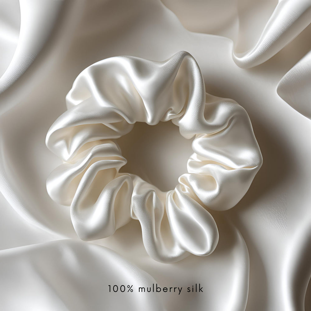 100% mulberry silk scrunchie