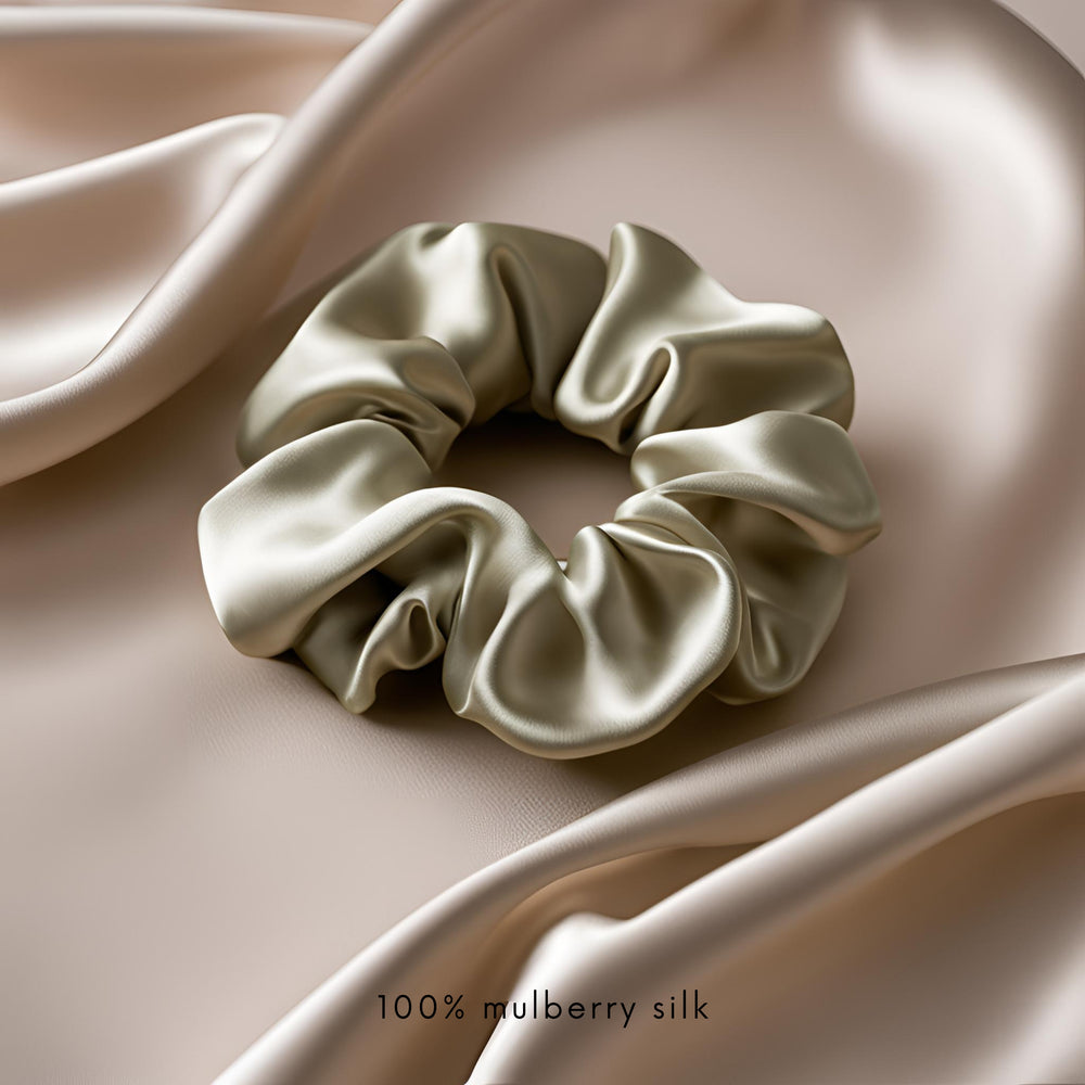 100% mulberry silk scrunchie